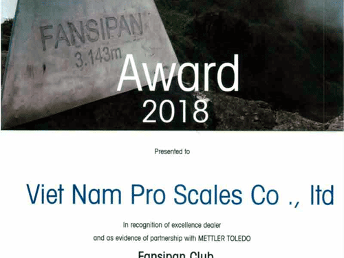 Fansipan Award - Mettler Toledo ghi nhận sự đóng góp của Công ty Cân Điện Tử Pro